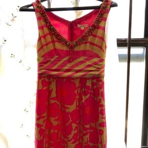 Nanette Lepore Spring/Summer lined linen dress.